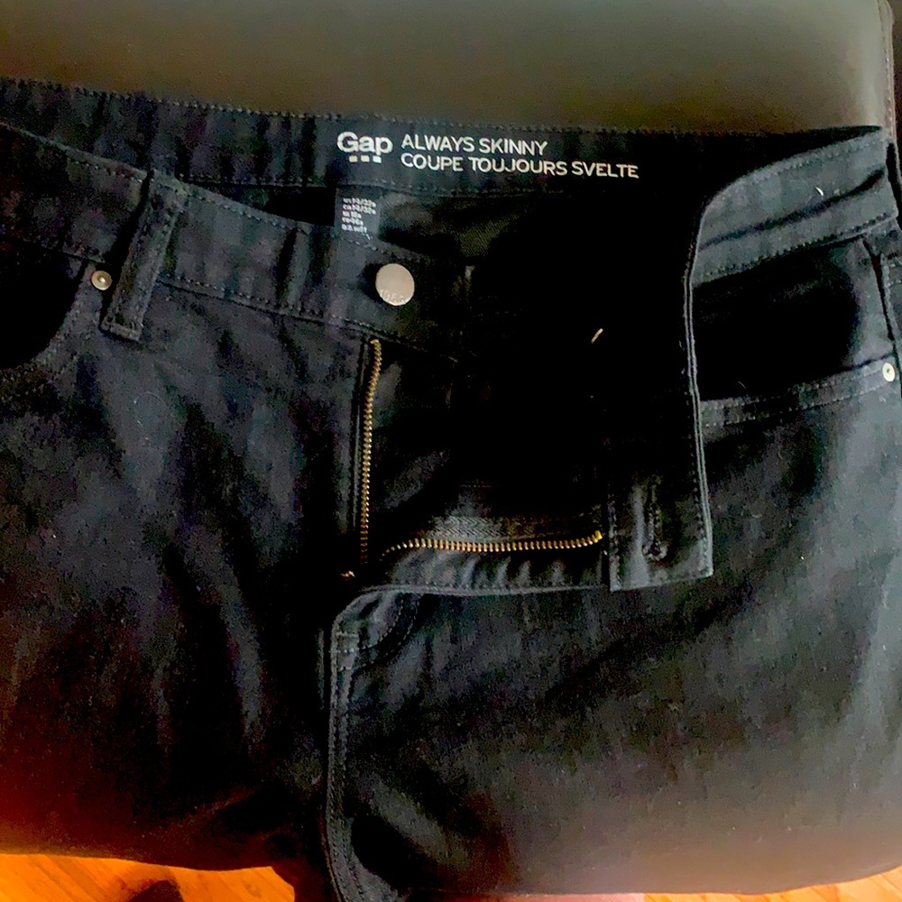 Gap black skinny jeans excellent shape sz 14